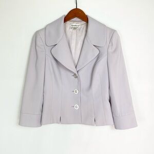 Bebe 90s Vintage Blazer‎ Suit Jacket in Lilac Ice Purple Pleated Size Small